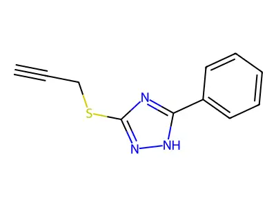 5-Phenyl-3-prop-2-ynylthio-1H-1,2,4-triazole structure