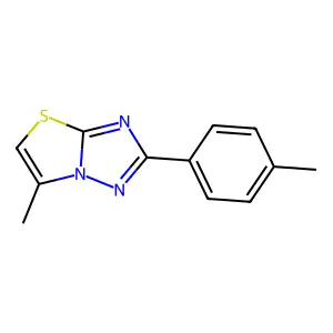 6-Methyl-2-(4-methylphenyl)(1,3)thiazolo(3,2-b)(1,2,4)triazole structure