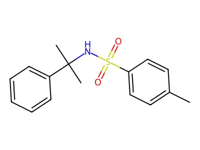 Benzenesulfonamide, 4-methyl-N-(1-methyl-1-phenylethyl)- structure