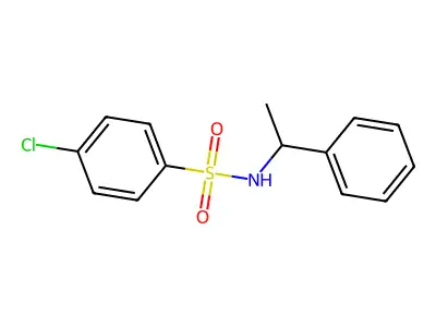 4-chloro-N-(1-phenylethyl)benzenesulfonamide structure