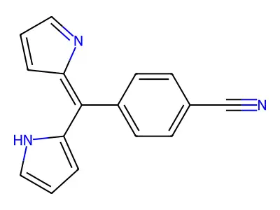 Benzonitrile, 4-(1H-pyrrol-2-yl-2H-pyrrol-2-ylidenemethyl)- structure