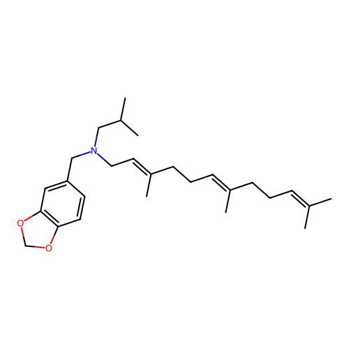 N-Farnesyl-N-isobutyl-3,4-methylenedioxybenzylamine structure