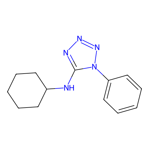 N-Cyclohexyl-1-phenyl-1H-tetraazol-5-amine structure