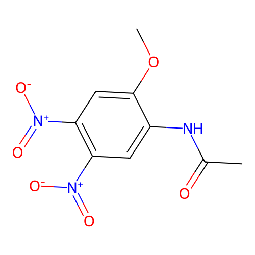 2'-Methoxy-4',5'-dinitroacetanilide structure