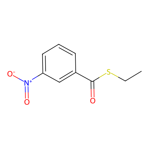 S-ethyl 3-nitrobenzenecarbothioate structure