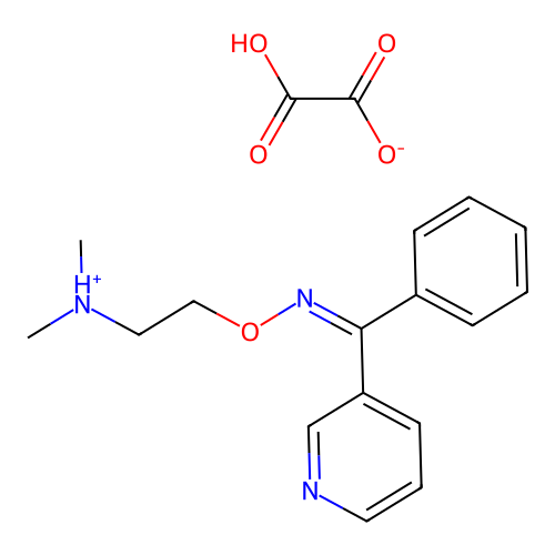 Ketone, phenyl 3-pyridyl, O-(2-(dimethylamino)ethyl)oxime, oxalate (2:3), (Z)- structure