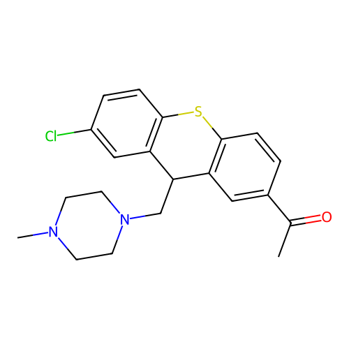 1-[7-chloro-9-[(4-methylpiperazin-1-yl)methyl]-9H-thioxanthen-2-yl]ethanone structure