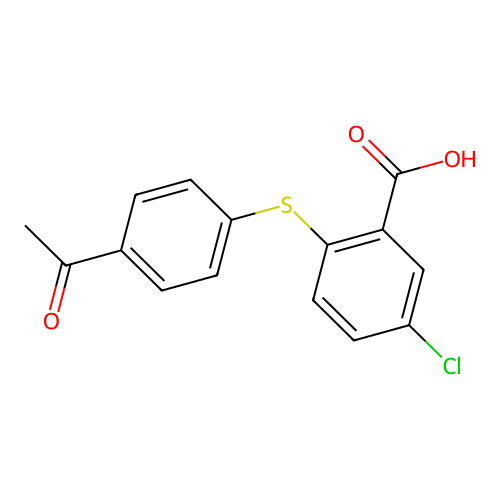2-(4-Acetylphenyl)sulfanyl-5-chlorobenzoic acid structure