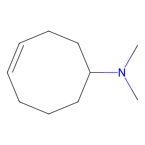 4-Cycloocten-1-amine, N,N-dimethyl- structure