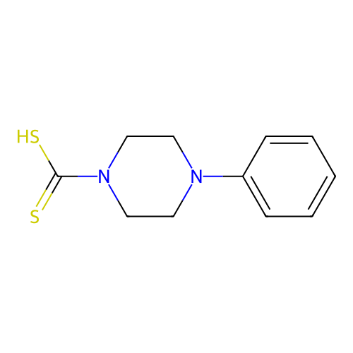 4-Phenylpiperazine-1-carbodithioic acid structure