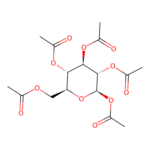 beta-L-glucose pentaacetate structure