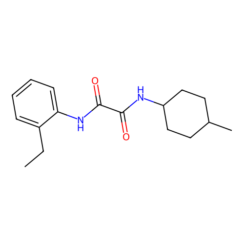 N-(2-ethylphenyl)-N'-(4-methylcyclohexyl)ethanediamide structure