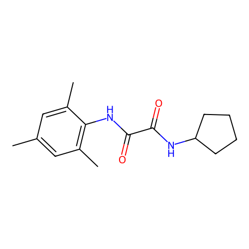 N-cyclopentyl-N'-(2,4,6-trimethylphenyl)ethanediamide structure