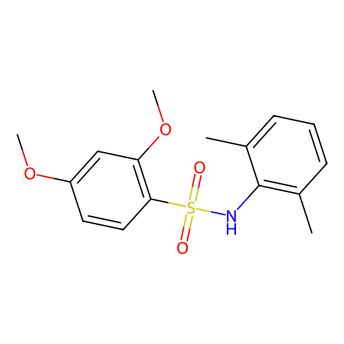 N-(2,6-dimethylphenyl)-2,4-dimethoxybenzenesulfonamide structure
