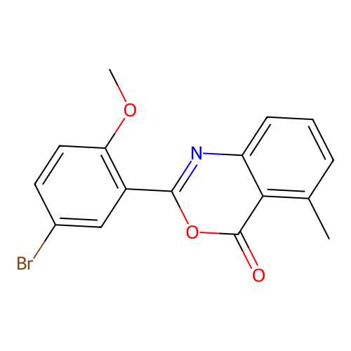 2-(5-bromo-2-methoxyphenyl)-5-methyl-4H-3,1-benzoxazin-4-one structure
