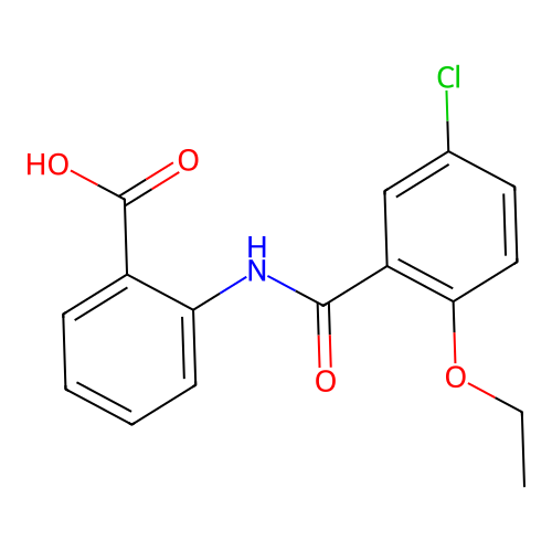 2-{[(5-Chloro-2-ethoxyphenyl)carbonyl]amino}benzoic acid structure