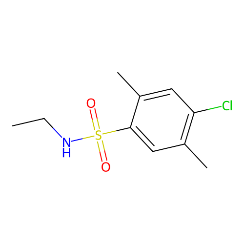 4-chloro-N-ethyl-2,5-dimethylbenzenesulfonamide structure
