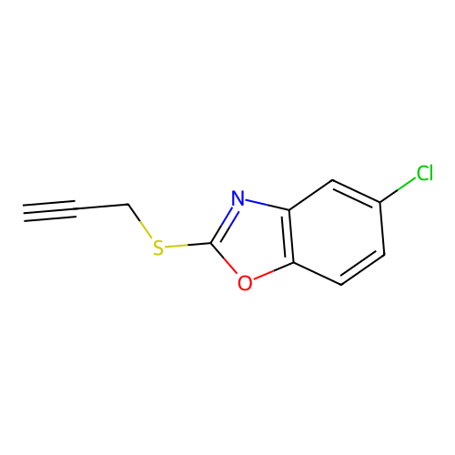 5-Chloro-2-(prop-2-yn-1-ylsulfanyl)-1,3-benzoxazole structure