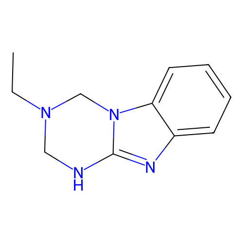 3-ethyl-2,4-dihydro-1H-[1,3,5]triazino[1,2-a]benzimidazole structure