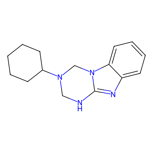 3-Cyclohexyl-1,2,3,4-tetrahydro[1,3,5]triazino[1,2-a]benzimidazole structure