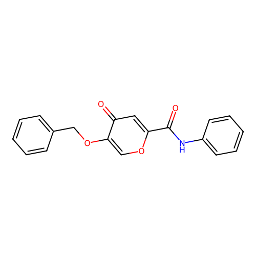 5-(benzyloxy)-4-oxo-N-phenyl-4H-pyran-2-carboxamide structure