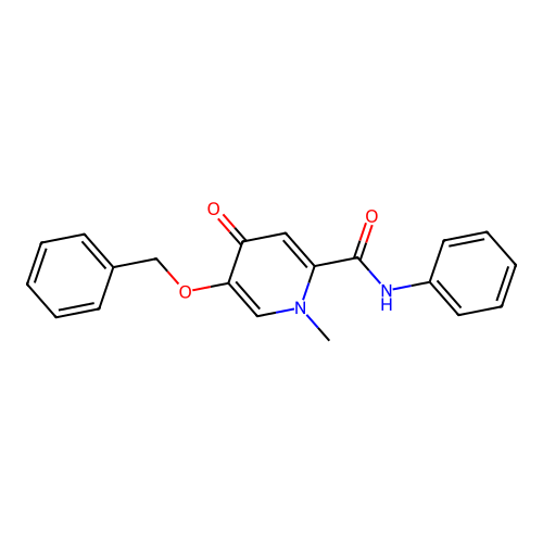 5-(benzyloxy)-1-methyl-4-oxo-N-phenyl-1,4-dihydropyridine-2-carboxamide structure