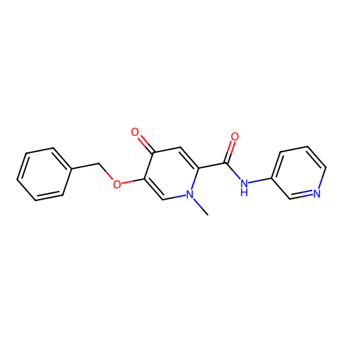 5-(benzyloxy)-1-methyl-4-oxo-N-(pyridin-3-yl)-1,4-dihydropyridine-2-carboxamide structure