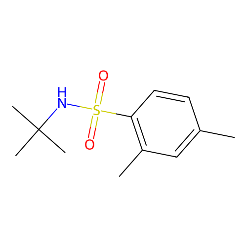 N-tert-butyl-2,4-dimethylbenzenesulfonamide structure