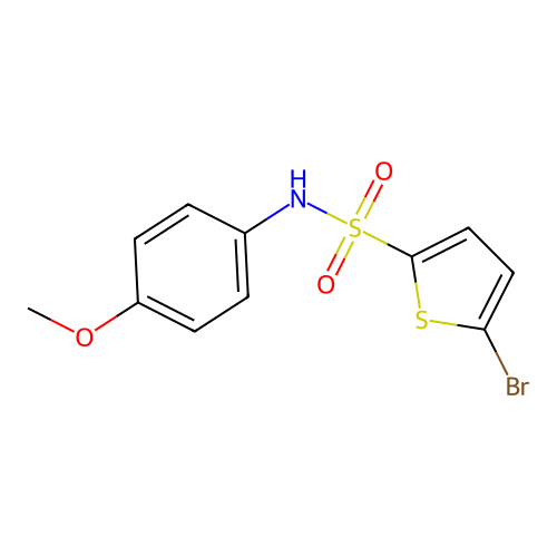 5-bromo-N-(4-methoxyphenyl)thiophene-2-sulfonamide structure