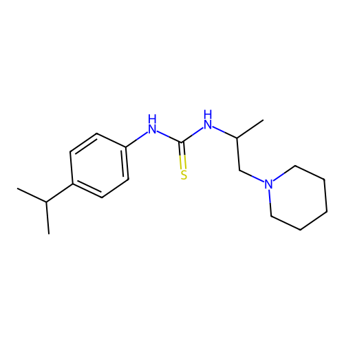 1-(1-Piperidin-1-ylpropan-2-yl)-3-(4-propan-2-ylphenyl)thiourea structure
