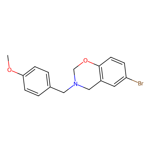 6-bromo-3-(4-methoxybenzyl)-3,4-dihydro-2H-1,3-benzoxazine structure