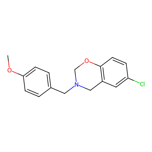 6-chloro-3-(4-methoxybenzyl)-3,4-dihydro-2H-1,3-benzoxazine structure