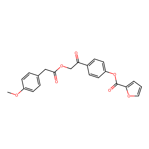4-({[(4-Methoxyphenyl)acetyl]oxy}acetyl)phenyl furan-2-carboxylate structure