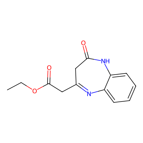 Ethyl 2-(2-oxo-1,3-dihydro-1,5-benzodiazepin-4-yl)acetate structure