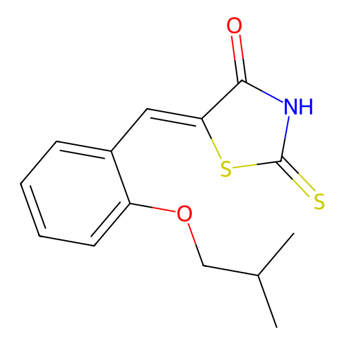 (5Z)-5-[2-(2-methylpropoxy)benzylidene]-2-sulfanyl-1,3-thiazol-4(5H)-one structure