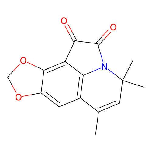 4,4,6-trimethyl-4H-[1,3]dioxolo[4,5-g]pyrrolo[3,2,1-ij]quinoline-1,2-dione structure