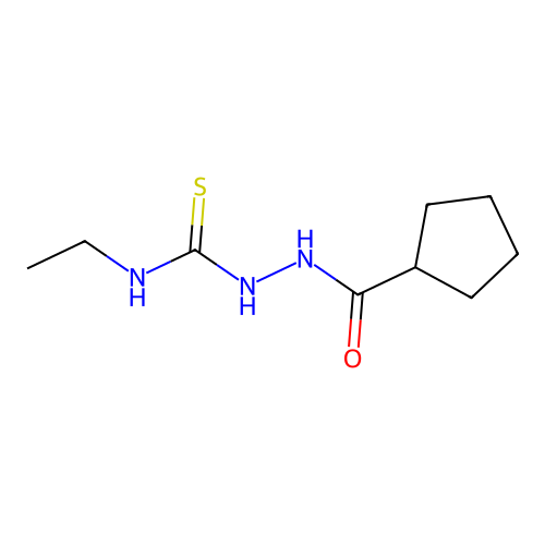 1-(Cyclopentanecarbonylamino)-3-ethylthiourea structure