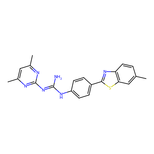 C21H20N6S structure