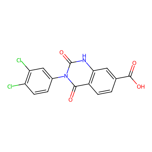 3-(3,4-Dichlorophenyl)-2,4-dioxo-1,2,3,4-tetrahydroquinazoline-7-carboxylic acid structure