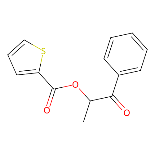 1-Methyl-2-oxo-2-phenylethyl 2-thiophenecarboxylate structure