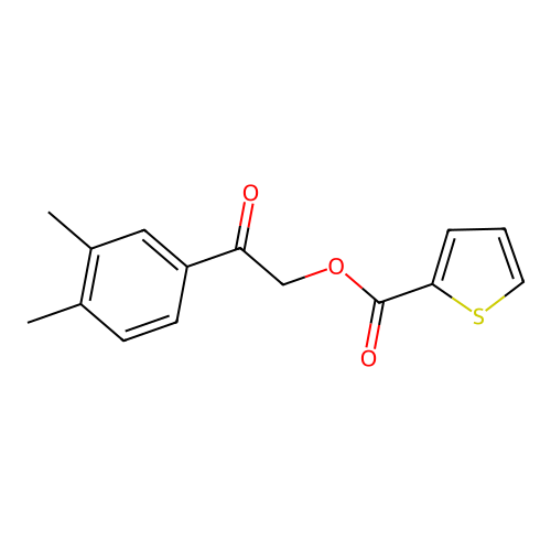 2-(3,4-Dimethylphenyl)-2-oxoethyl 2-thiophenecarboxylate structure