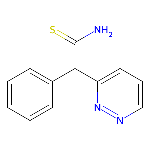 2-Phenyl-2-(pyridazin-3-yl)ethanimidothioic acid structure