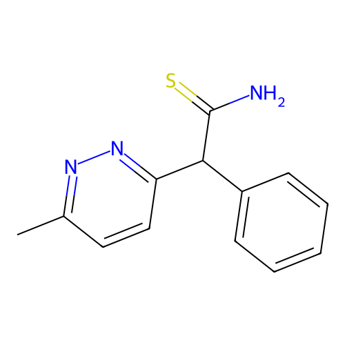 3-Pyridazineethanethioamide, 6-methyl-alpha-phenyl- structure