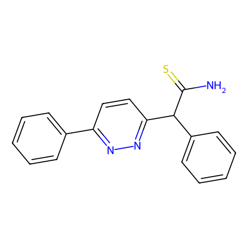 3-Pyridazineethanethioamide, alpha,6-diphenyl- structure