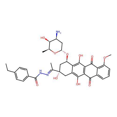 Daunomycin 4-phenylbenzoylhydrazone Monohydrochloride structure