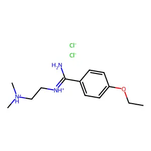 Benzamidine, N-(2-dimethylaminoethyl)-4-ethoxy-, dihydrochloride structure