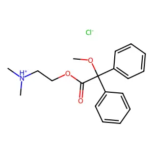 2-(Dimethylamino)ethyl methoxy(diphenyl)acetate--hydrogen chloride (1/1) structure