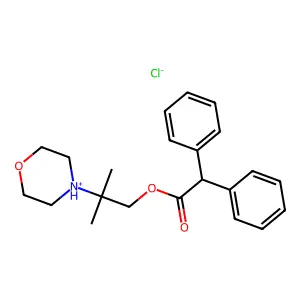 2-Methyl-2-(morpholin-4-yl)propyl diphenylacetate--hydrogen chloride (1/1) structure