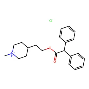 2-(1-Methylpiperidin-4-yl)ethyl diphenylacetate--hydrogen chloride (1/1) structure