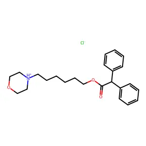 6-(Morpholin-4-yl)hexyl diphenylacetate--hydrogen chloride (1/1) structure